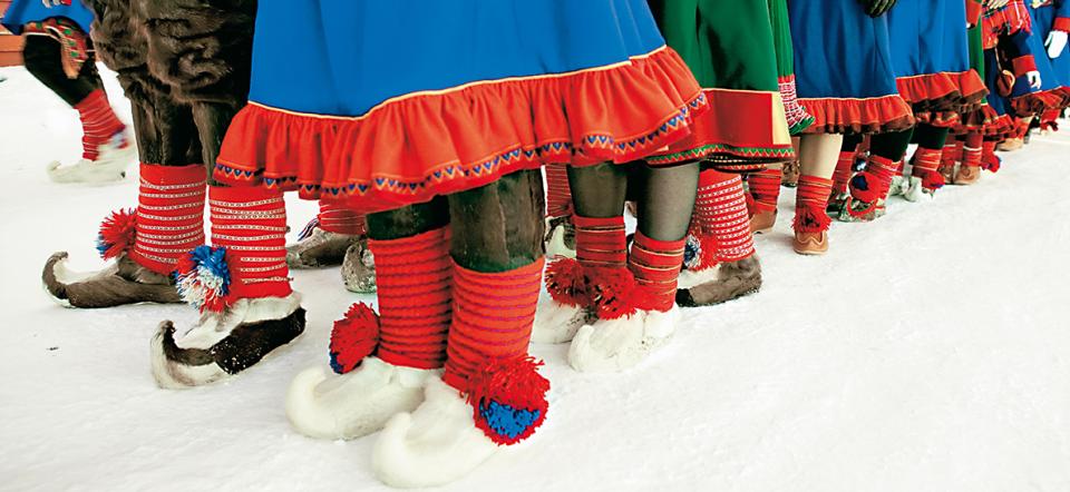 People in Saami clothes