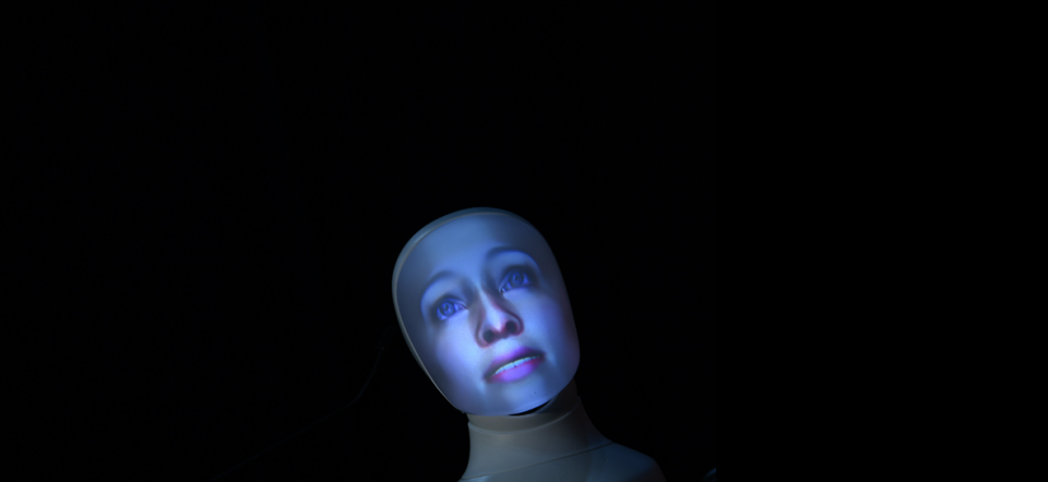 Furhat robot (Photo by Stephen McCarthy/RISE via Sportsfile