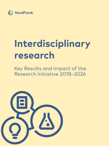 Rapportforside i gul og grøn med tekst og et ikon