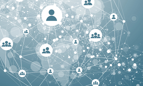 Illustration of people in a network