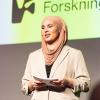 Iman Meskini at the stage during the conference "Will everything be alright?"
