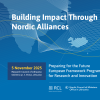 Poster for the event Building impact through Nordic alliances