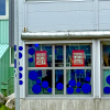 Butiksrude med teksten Greenland is not for sale.